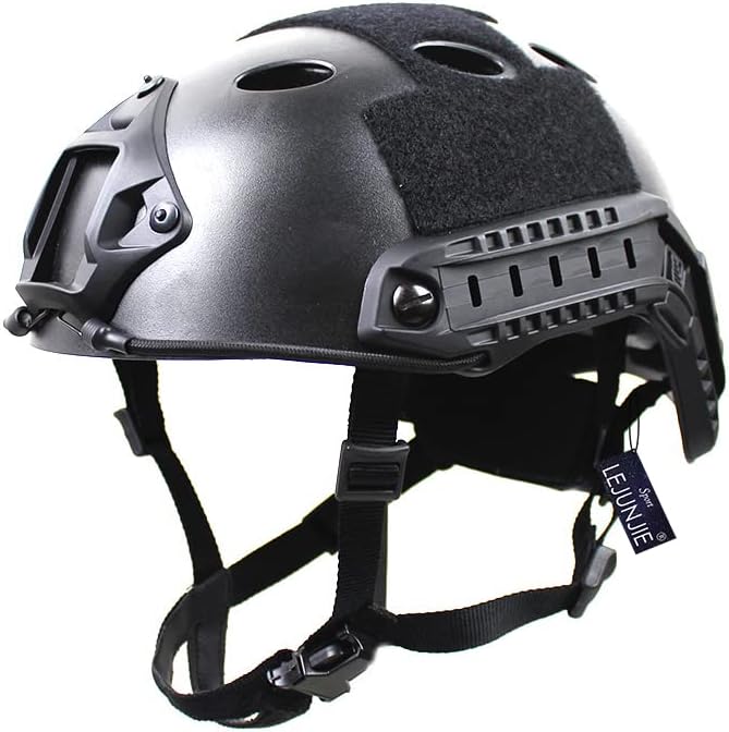 LEJUNJIE PJ Tactical Paintball Airsoft Helmet Fast Military Helmet with NVG Bracket and Side Guide Rail - Image 1